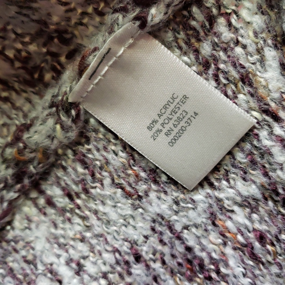 Christopher & Banks Burgundy blend knit cowl neck long sleeve sweater medium - Picture 5 of 6
